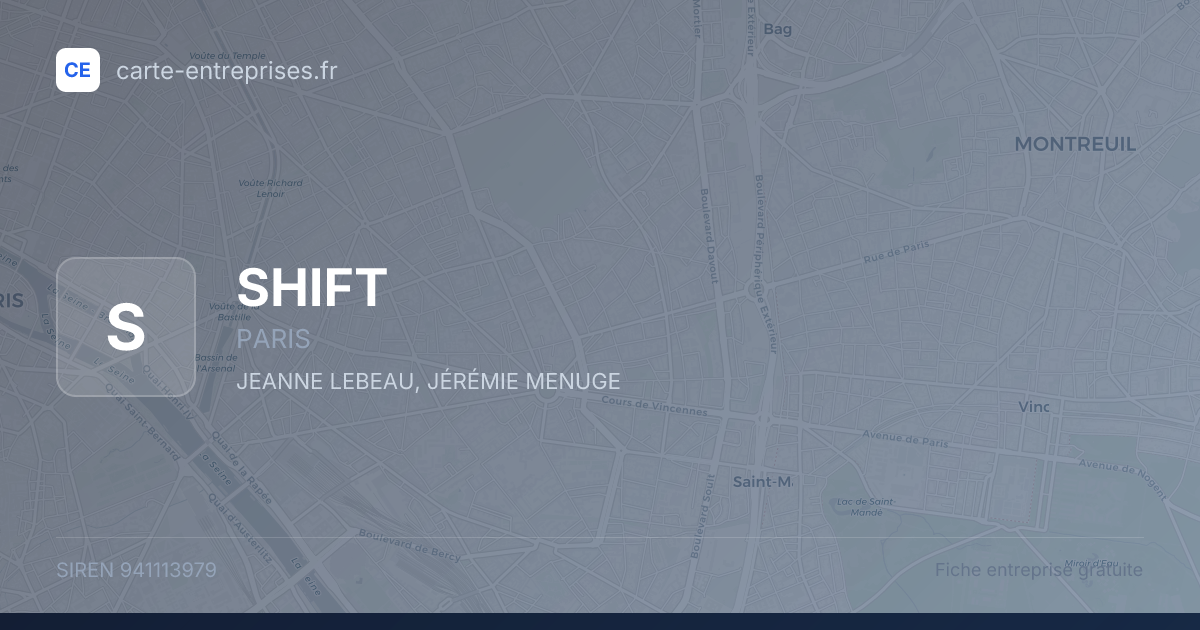 SHIFT — 941113979 — fiche entreprise