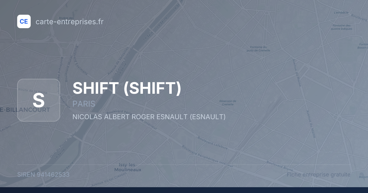 SHIFT — 941462533 — fiche entreprise