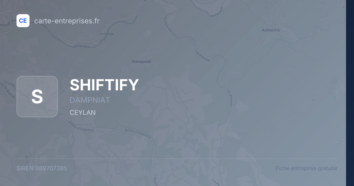 SHIFTIFY — 989707385 — fiche entreprise