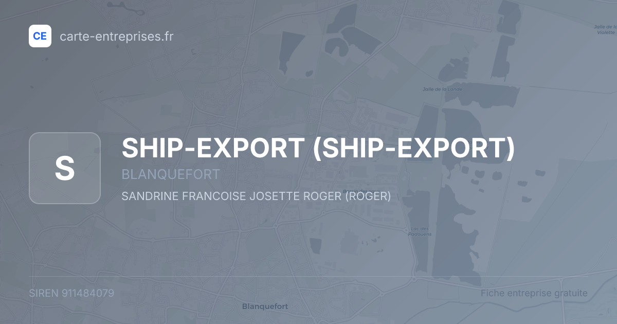 SHIP-EXPORT — 911484079 — fiche entreprise
