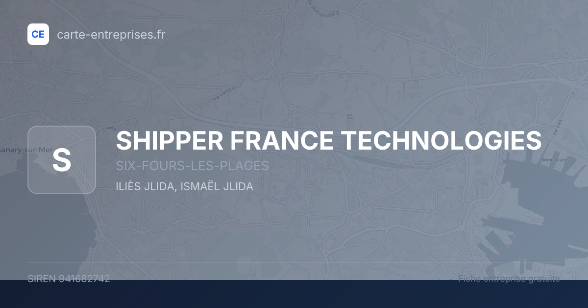 SHIPPER FRANCE TECHNOLOGIES — 941682742 — fiche entreprise