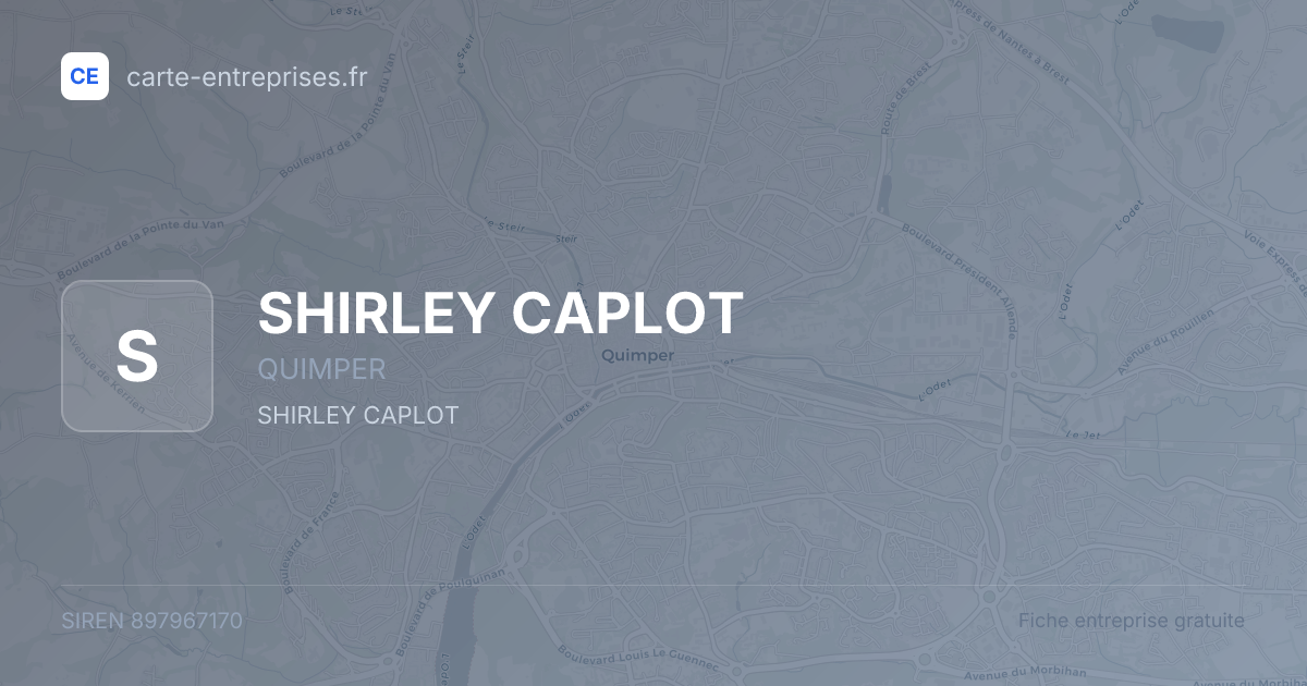 SHIRLEY CAPLOT — 897967170 — fiche entreprise