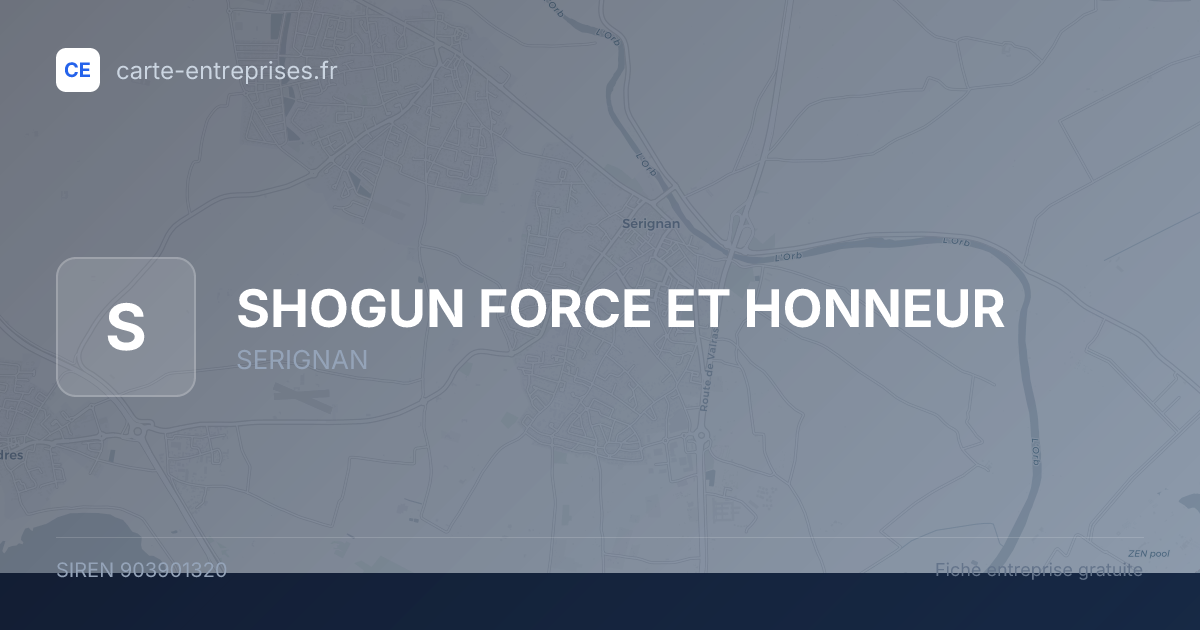 SHOGUN FORCE ET HONNEUR — 903901320 — fiche entreprise