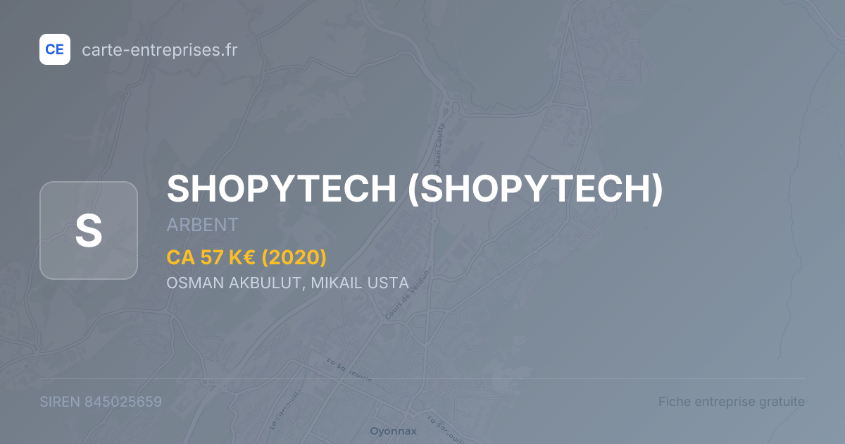 SHOPYTECH — 845025659 — fiche entreprise