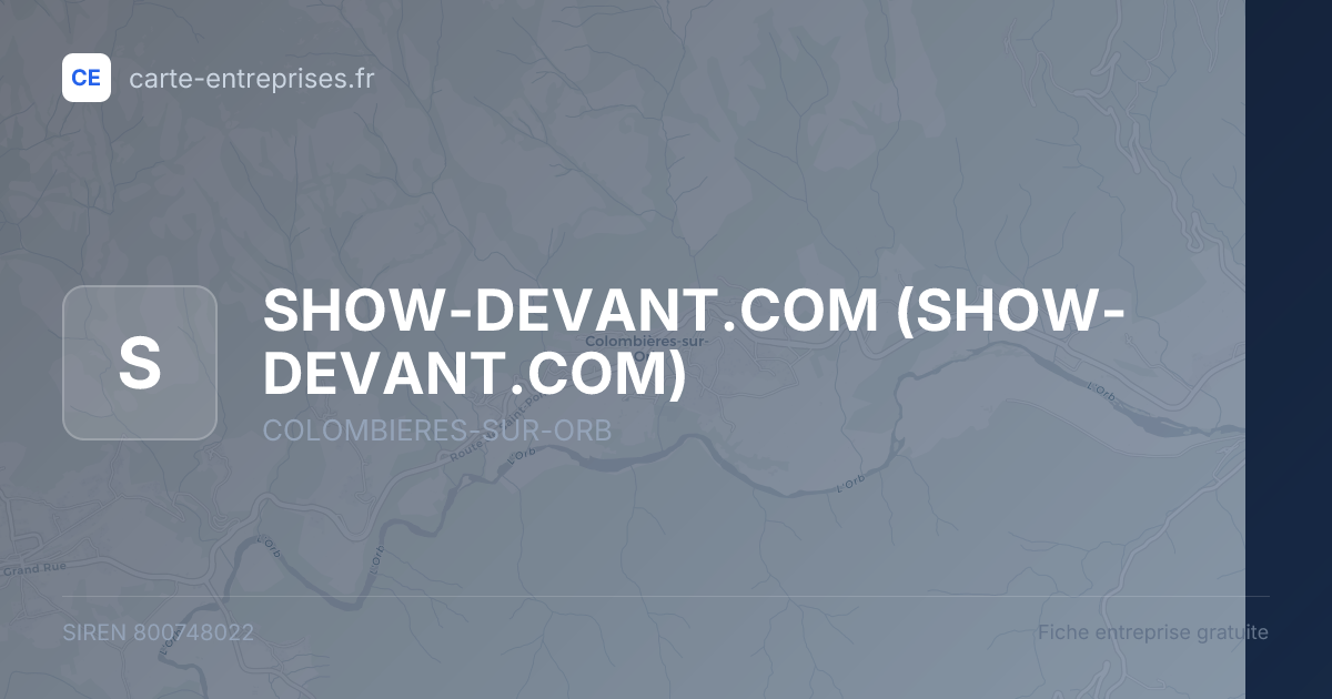 SHOW-DEVANT.COM — 800748022 — fiche entreprise