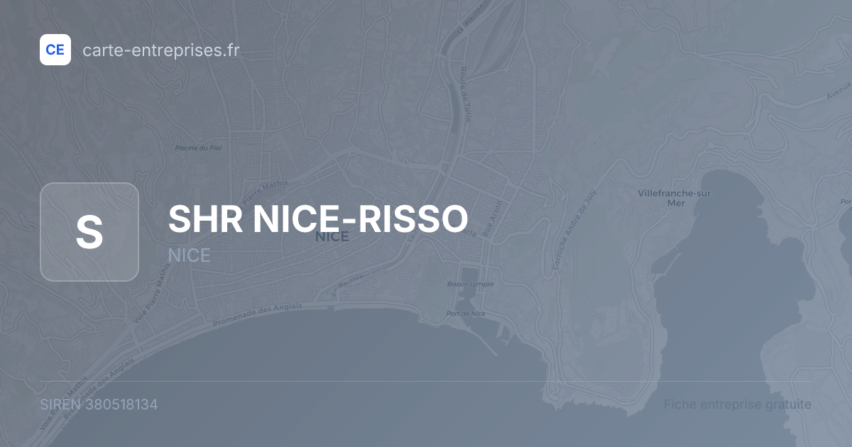 SHR NICE-RISSO — 380518134 — fiche entreprise