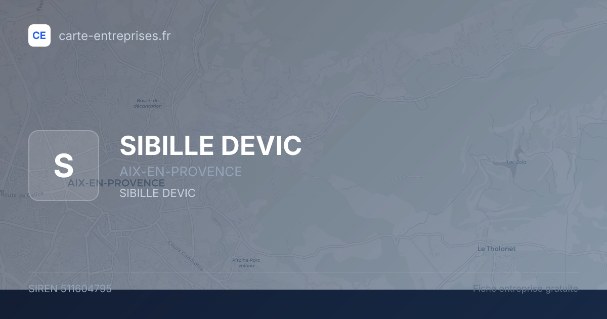 SIBILLE DEVIC — 511604795 — fiche entreprise