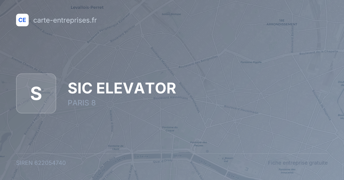 SIC ELEVATOR — 622054740 — fiche entreprise