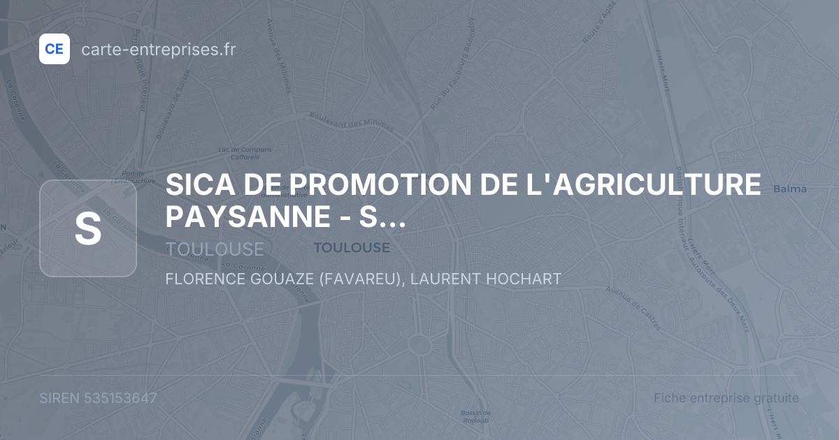 SICA DE PROMOTION DE L'AGRICULTURE PAYSANNE - SICAPAP (SICAPAP) — 535153647 — fiche entreprise