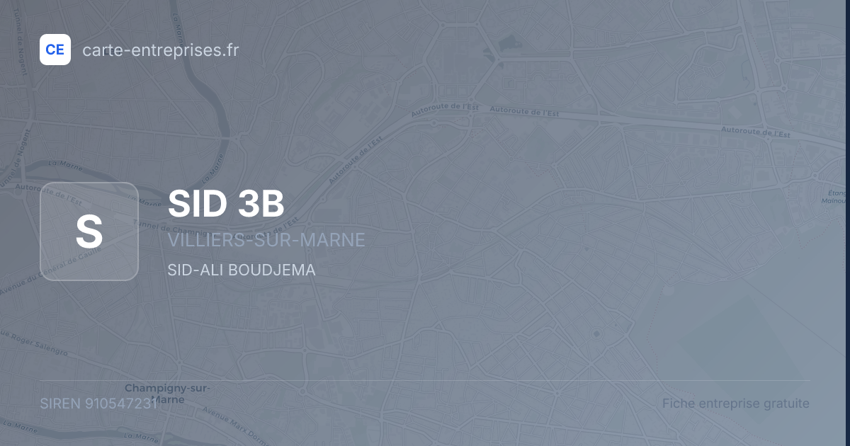 SID 3B — 910547231 — fiche entreprise