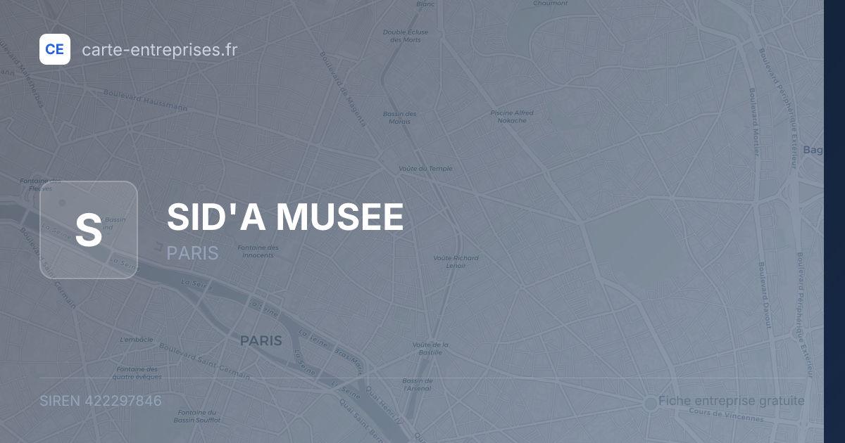 SID'A MUSEE — 422297846 — fiche entreprise