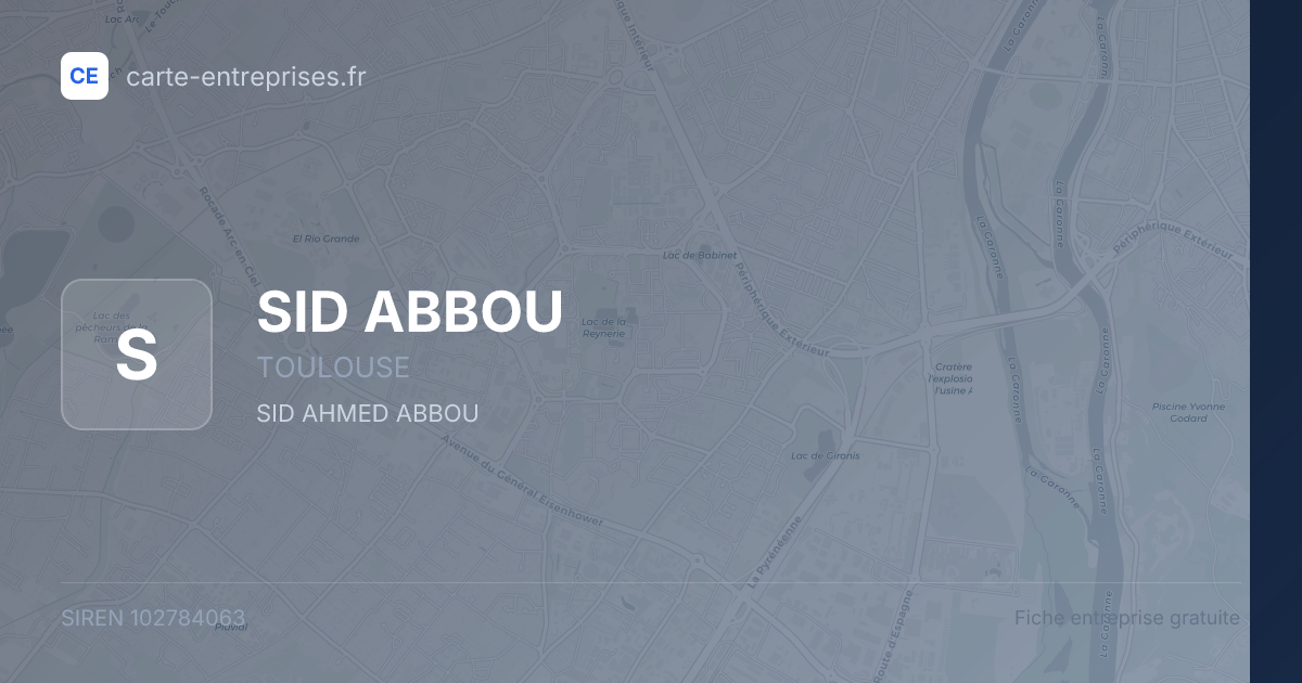 SID ABBOU — 102784063 — fiche entreprise