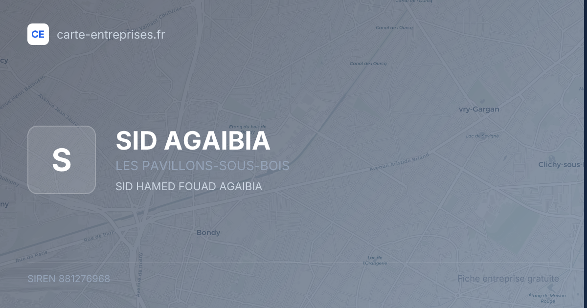 SID AGAIBIA — 881276968 — fiche entreprise