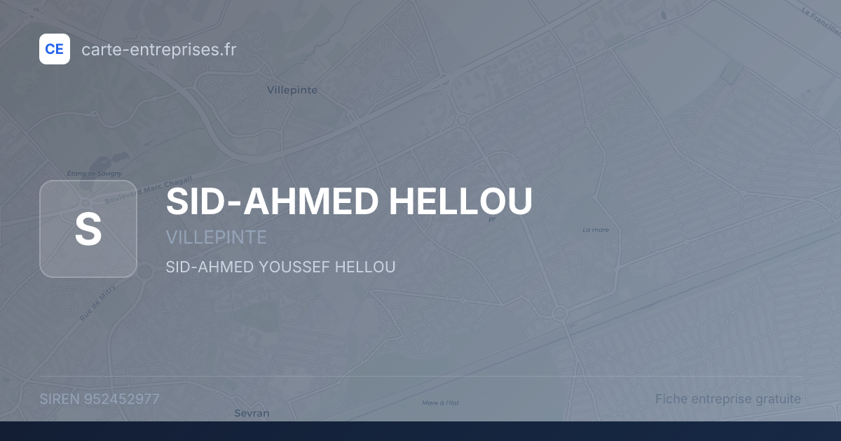 SID-AHMED HELLOU — 952452977 — fiche entreprise