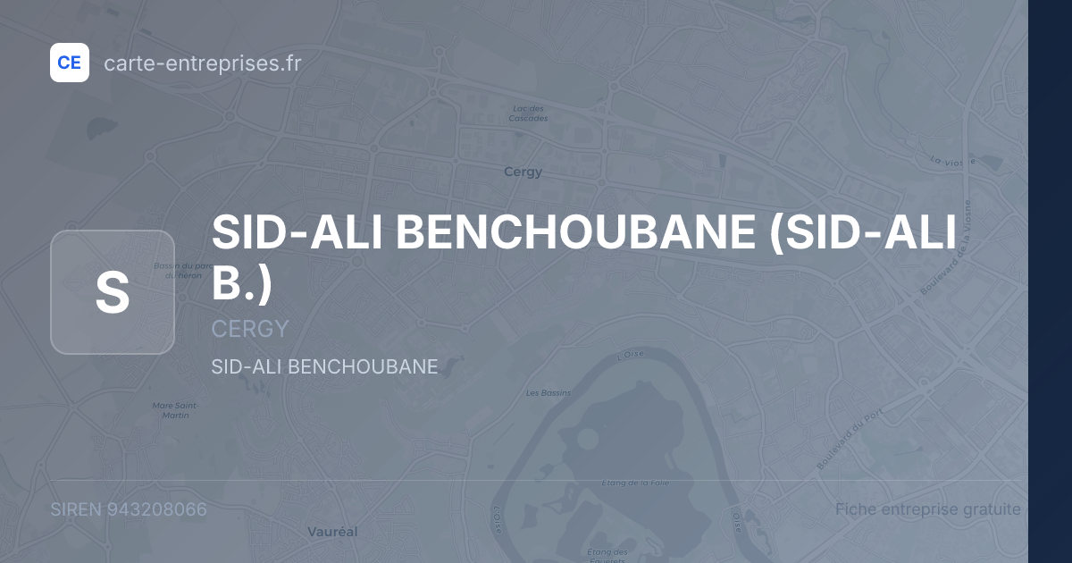 SID-ALI BENCHOUBANE (SID-ALI B.) — 943208066 — fiche entreprise
