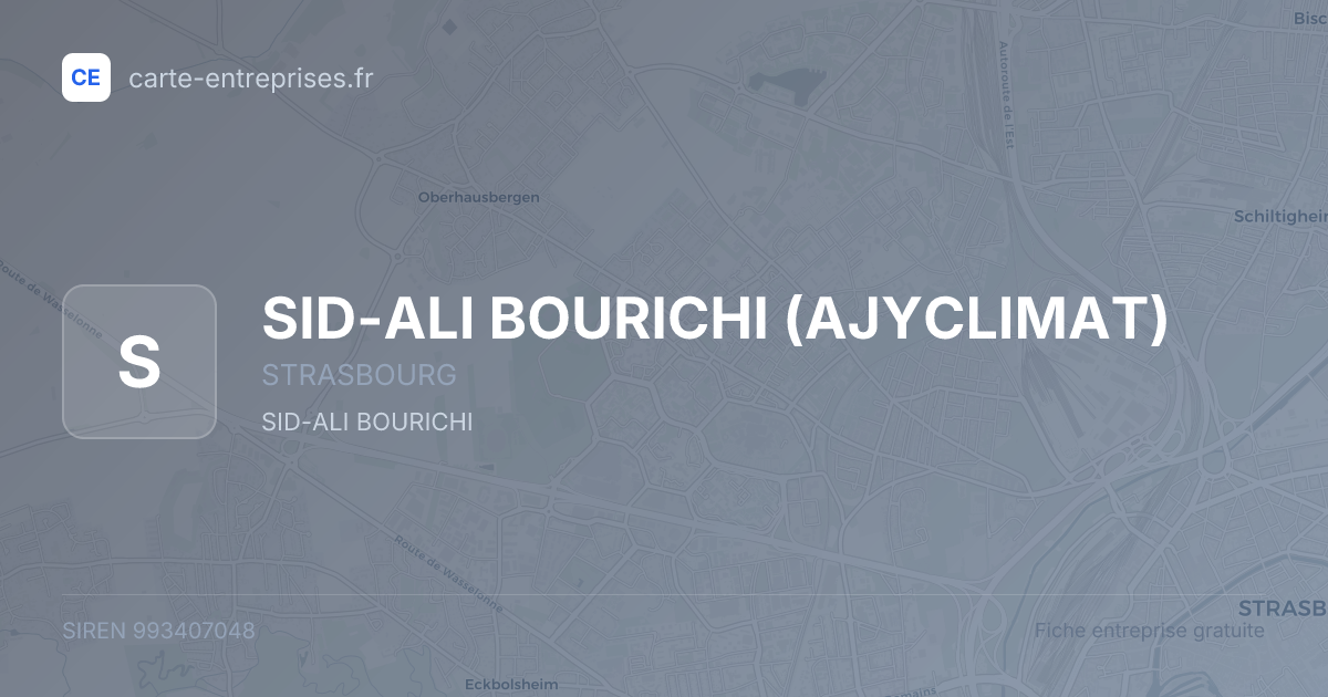 SID-ALI BOURICHI (AJYCLIMAT) — 993407048 — fiche entreprise