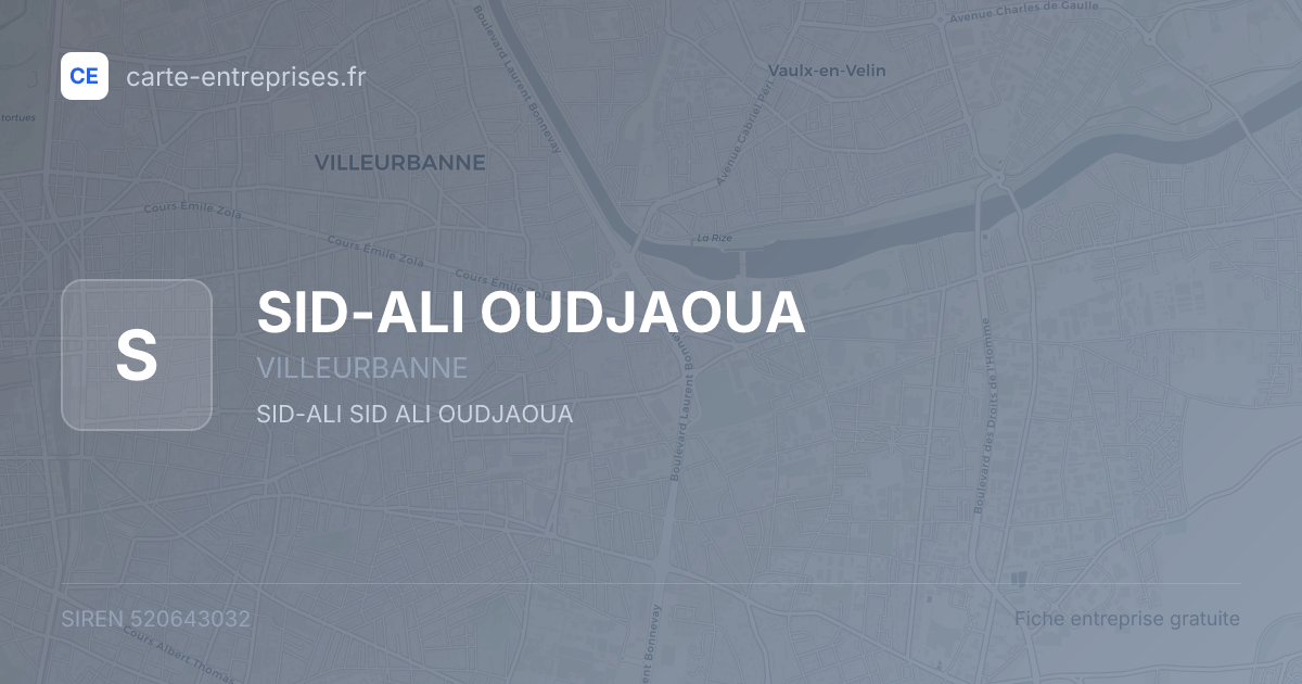 SID-ALI OUDJAOUA — 520643032 — fiche entreprise