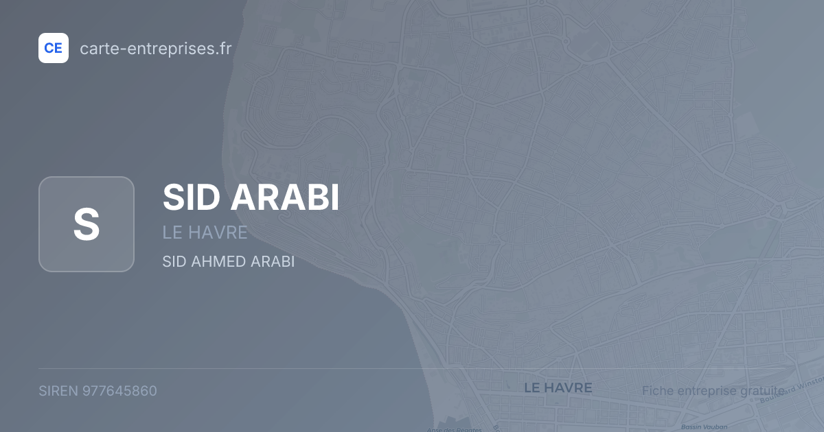 SID ARABI — 977645860 — fiche entreprise