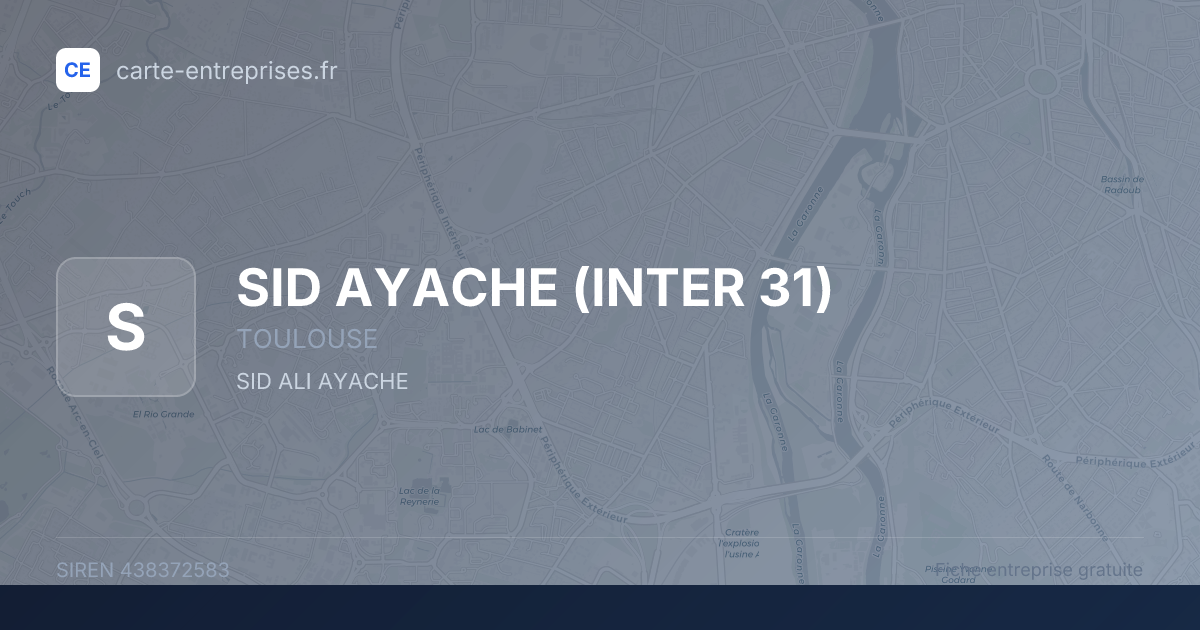 SID AYACHE (INTER 31) — 438372583 — fiche entreprise