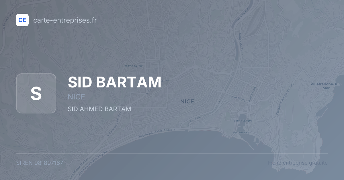 SID BARTAM — 981807167 — fiche entreprise