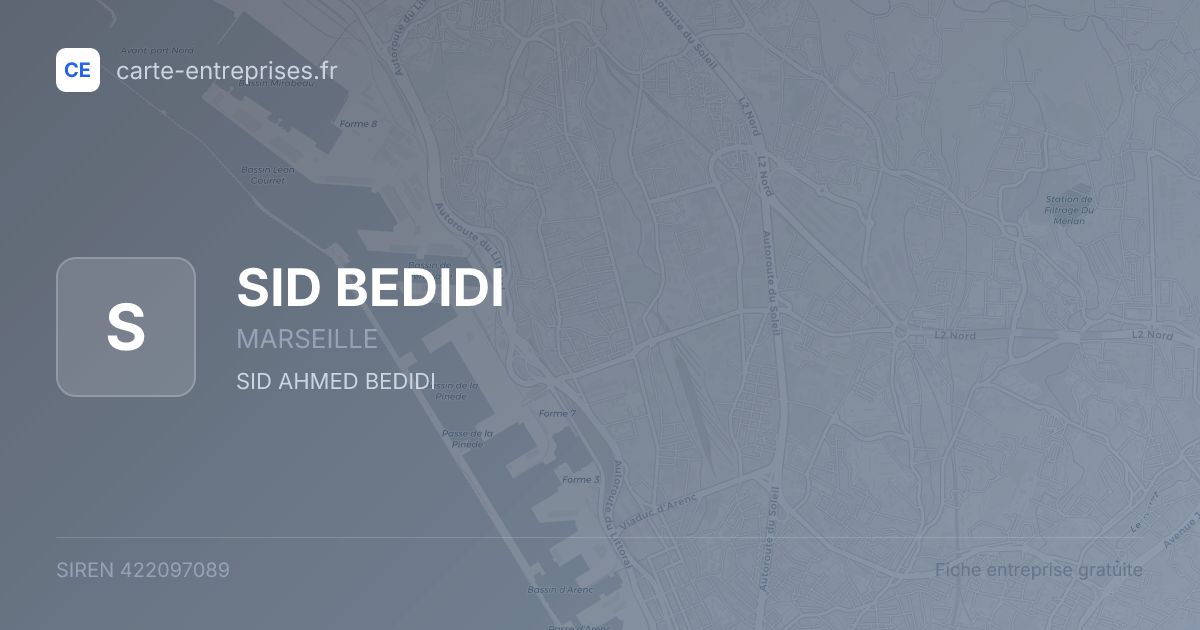 SID BEDIDI — 422097089 — fiche entreprise
