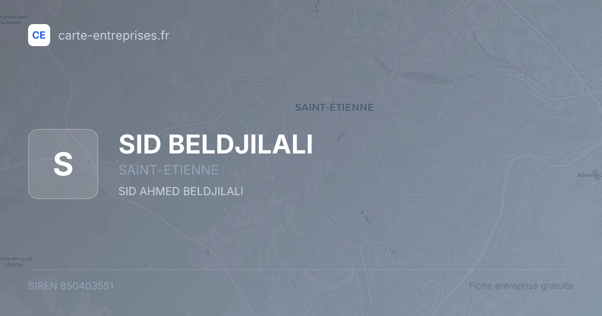 SID BELDJILALI — 850403551 — fiche entreprise