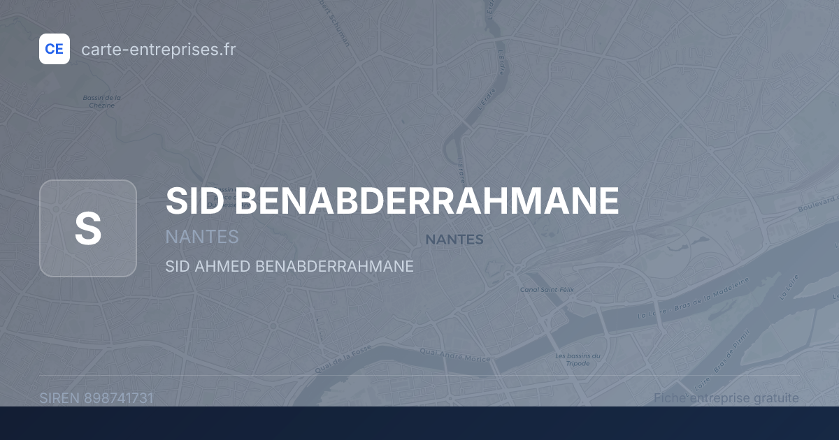 SID BENABDERRAHMANE — 898741731 — fiche entreprise