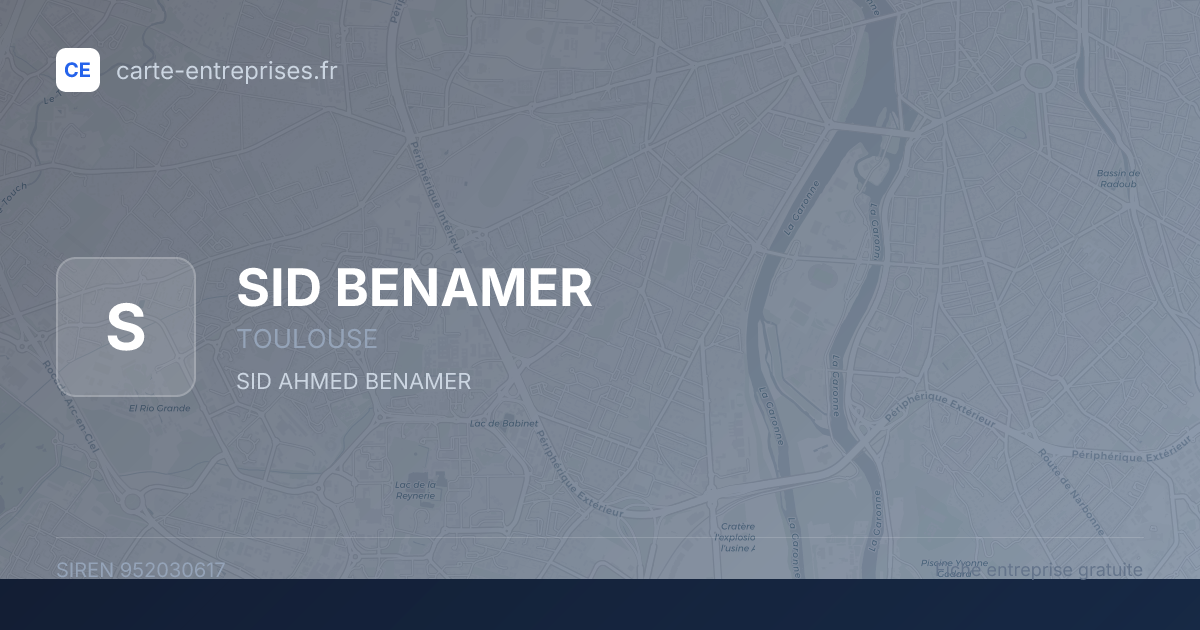 SID BENAMER — 952030617 — fiche entreprise
