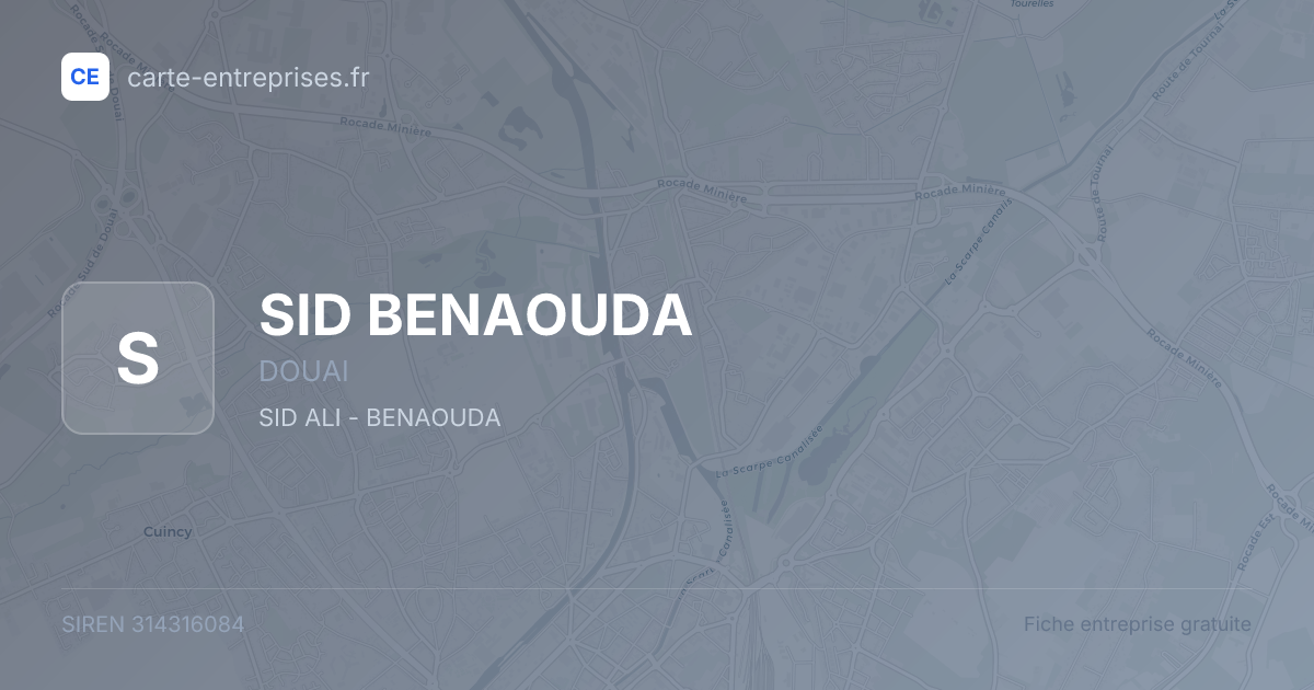 SID BENAOUDA — 314316084 — fiche entreprise