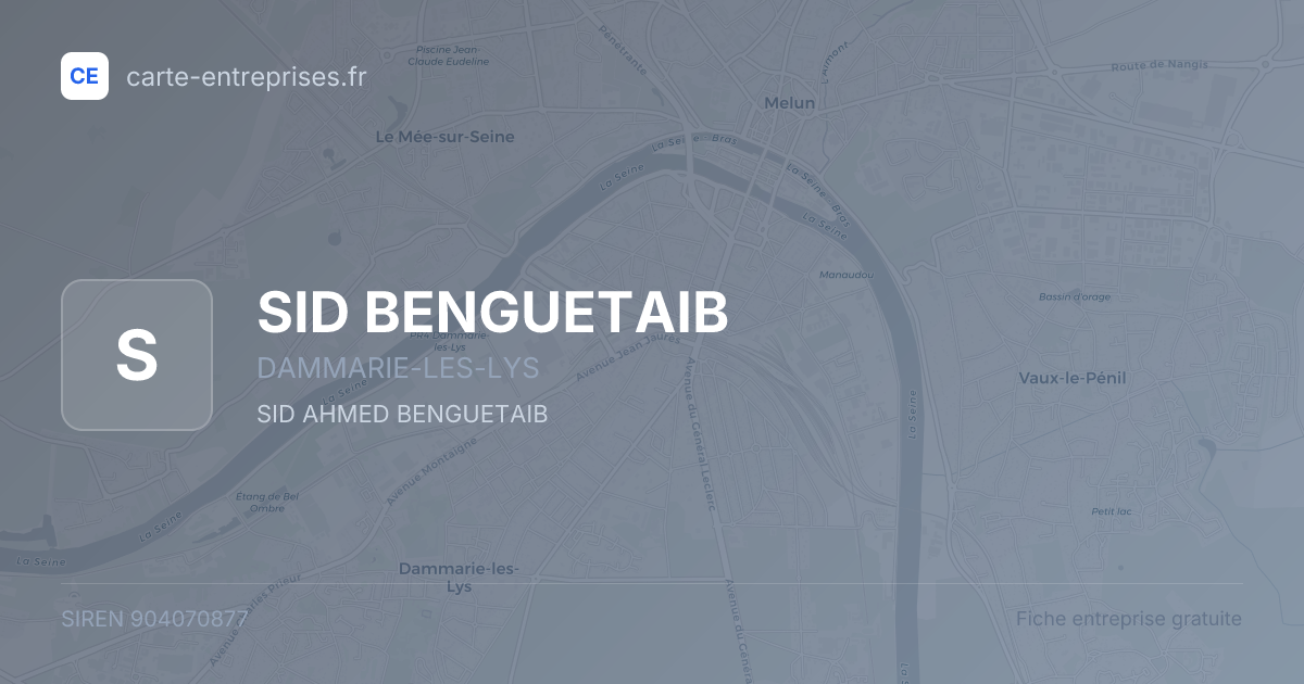 SID BENGUETAIB — 904070877 — fiche entreprise