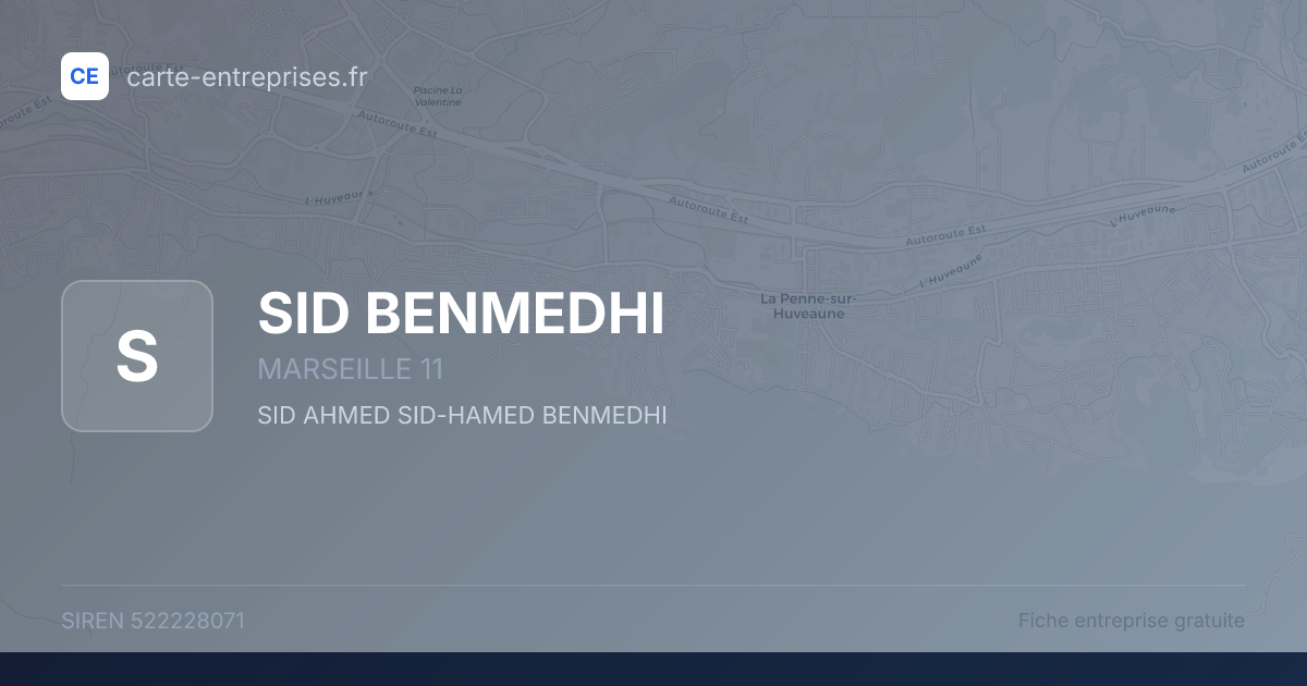 SID BENMEDHI — 522228071 — fiche entreprise