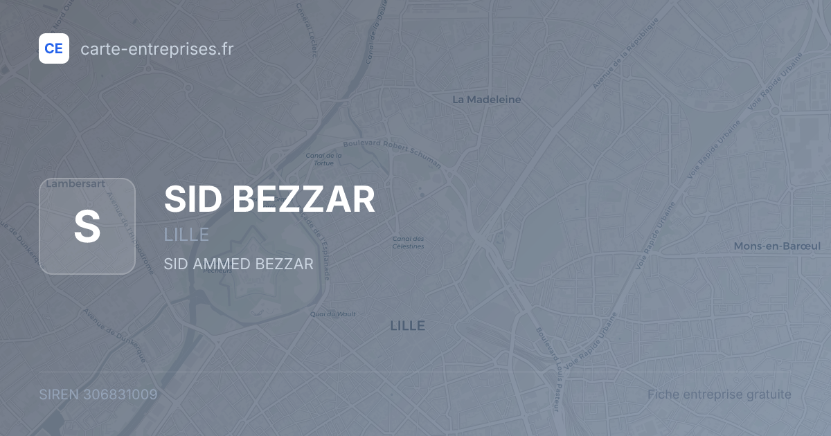 SID BEZZAR — 306831009 — fiche entreprise