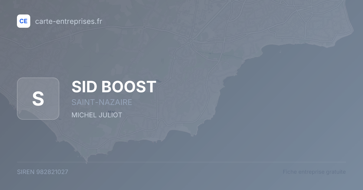 SID BOOST — 982821027 — fiche entreprise
