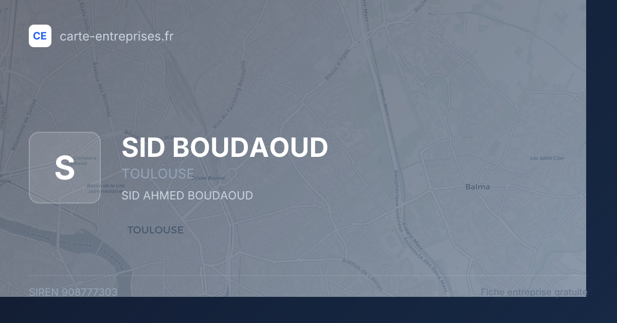 SID BOUDAOUD — 908777303 — fiche entreprise