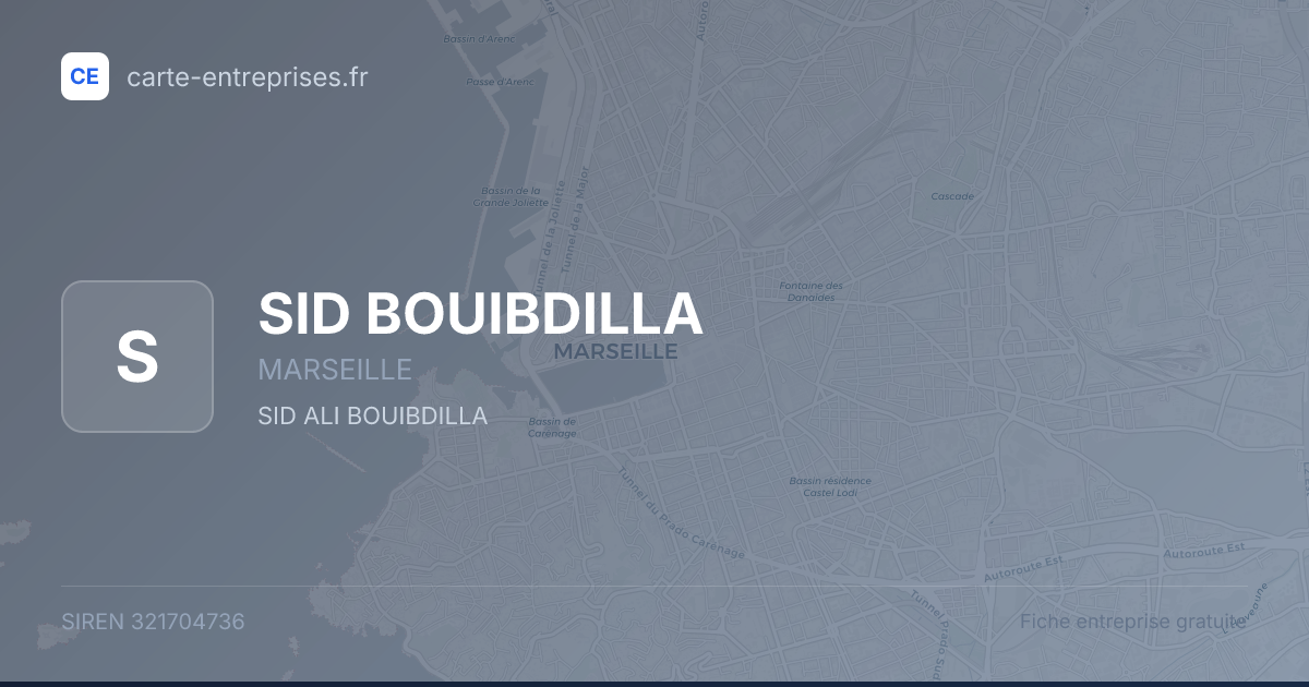 SID BOUIBDILLA — 321704736 — fiche entreprise