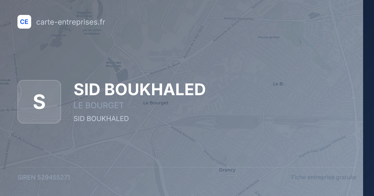SID BOUKHALED — 529455271 — fiche entreprise