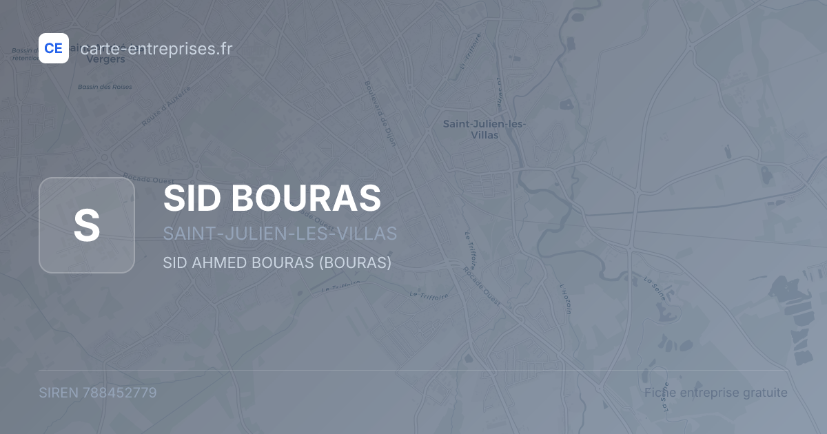 SID BOURAS — 788452779 — fiche entreprise
