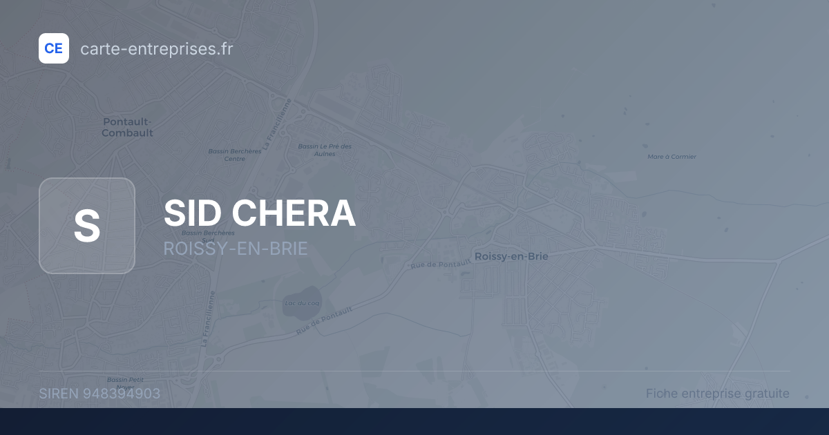 SID CHERA — 948394903 — fiche entreprise