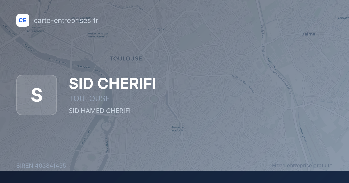 SID CHERIFI — 403841455 — fiche entreprise
