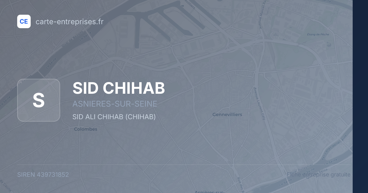 SID CHIHAB — 439731852 — fiche entreprise