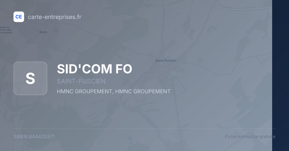 SID'COM FO — 844425371 — fiche entreprise