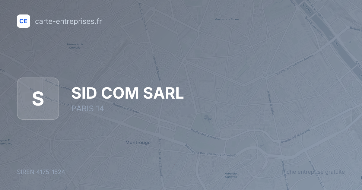 SID COM SARL — 417511524 — fiche entreprise