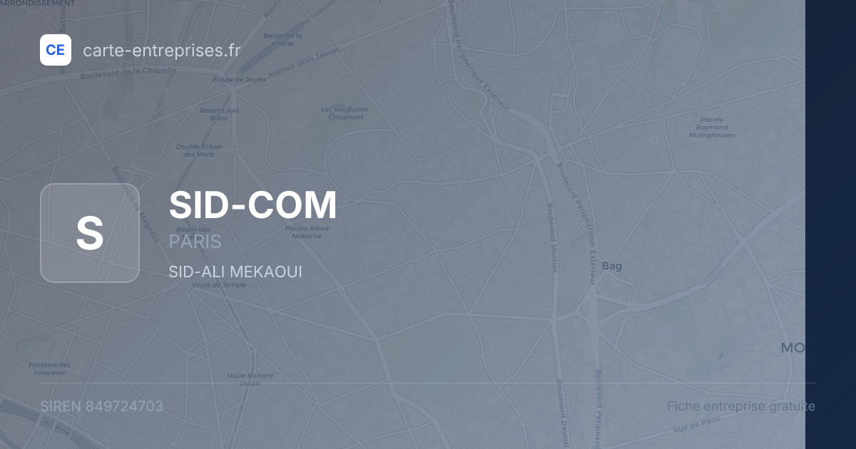 SID-COM — 849724703 — fiche entreprise