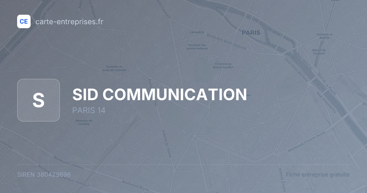 SID COMMUNICATION — 380429696 — fiche entreprise