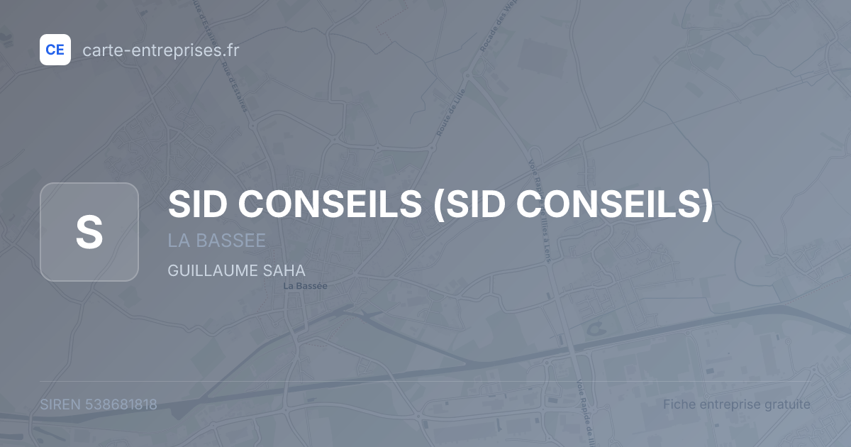 SID CONSEILS — 538681818 — fiche entreprise