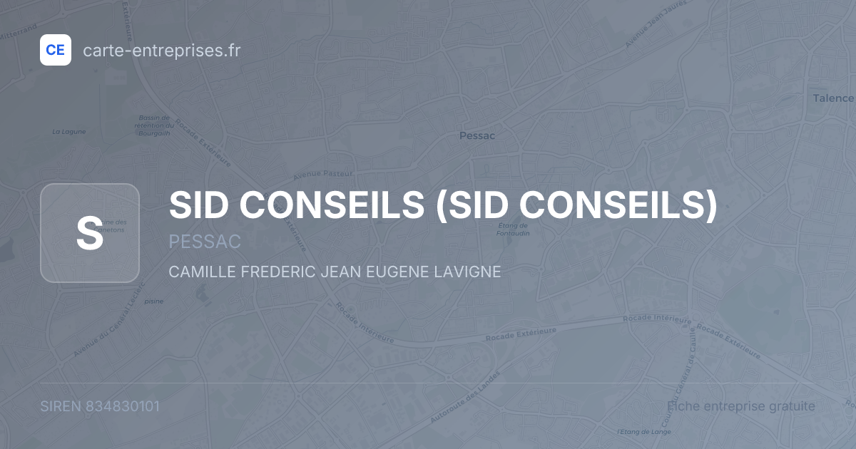 SID CONSEILS — 834830101 — fiche entreprise