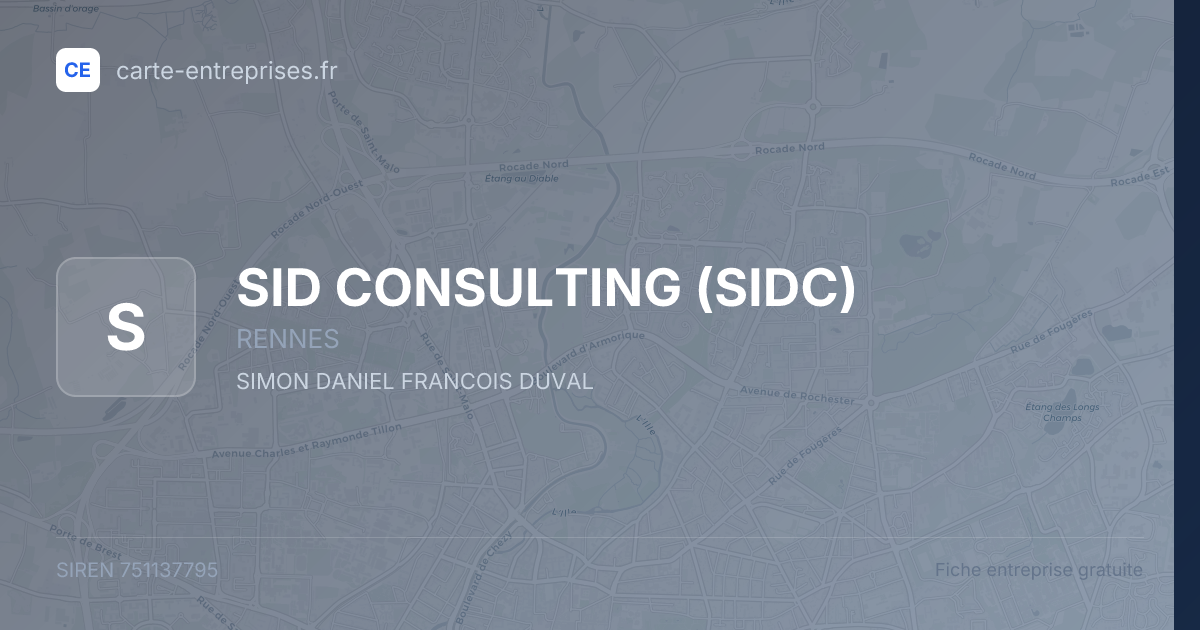 SID CONSULTING (SIDC) — 751137795 — fiche entreprise