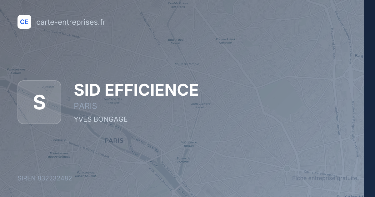 SID EFFICIENCE — 832232482 — fiche entreprise