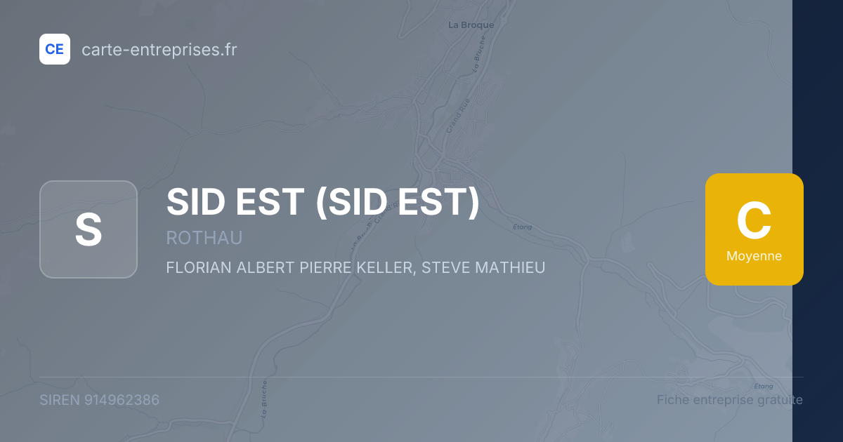 SID EST — 914962386 — fiche entreprise