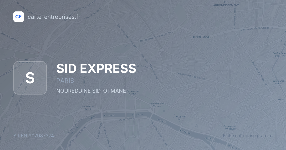 SID EXPRESS — 907987374 — fiche entreprise